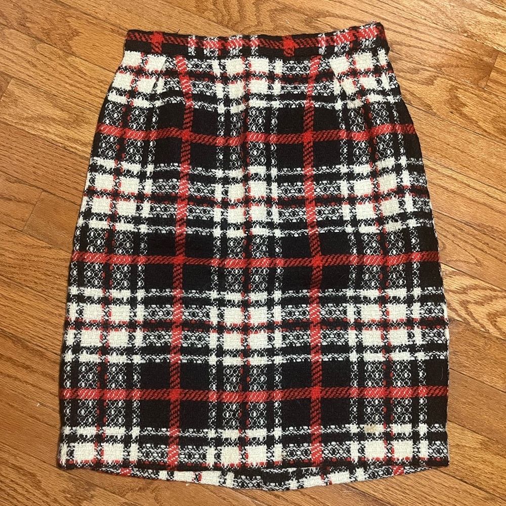 VINTAGE Plaid Skirt Size S